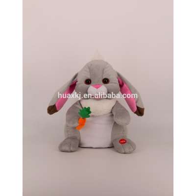 Long ears moving plush rabbit toys