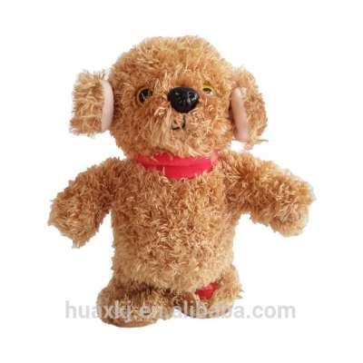 Children Electronic Pets Singing and Walking Dog Plush Toys with Music Repeats What You Say